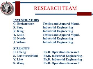 RESEARCH TEAM