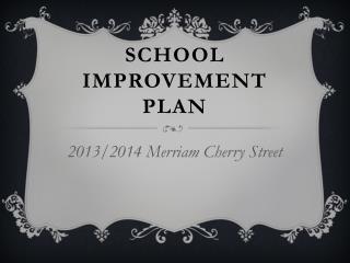 School improvement plan