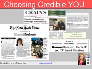 Choosing Credible YOU