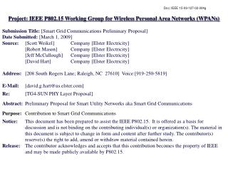 Project: IEEE P802.15 Working Group for Wireless Personal Area Networks (WPANs)