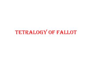 Tetralogy of fallot