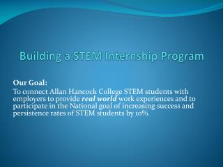 Building a STEM Internship Program