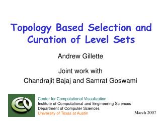 Topology Based Selection and Curation of Level Sets