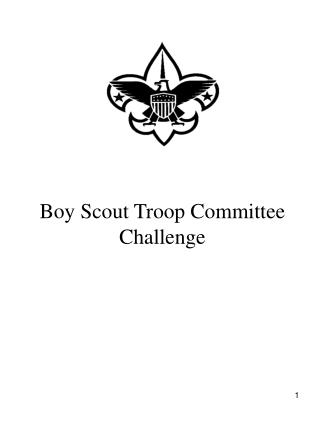Boy Scout Troop Committee Challenge