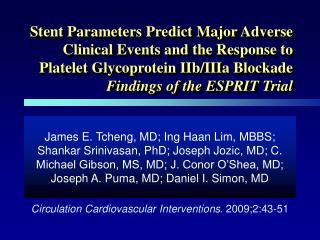 Circulation Cardiovascular Interventions . 2009;2:43-51