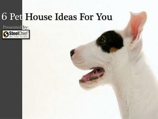 6 Pet House Ideas For You