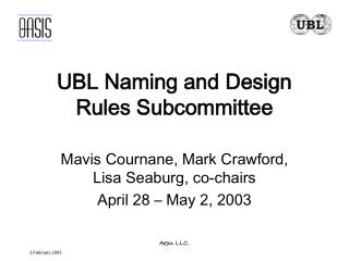 UBL Naming and Design Rules Subcommittee