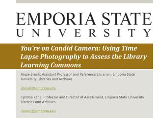 You’re on Candid Camera: Using Time Lapse Photography to Assess the Library Learning Commons