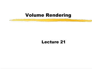 Volume Rendering
