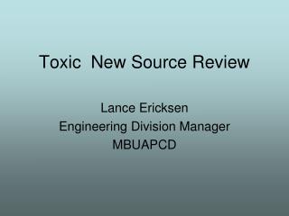 Toxic New Source Review