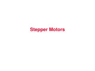 Stepper Motors