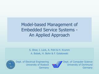Model-based Management of Embedded Service Systems - An Applied Approach