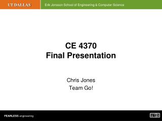 CE 4370 Final Presentation