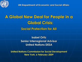 UN Department of Economic and Social Affairs