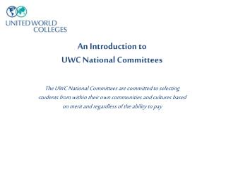 An Introduction to UWC National Committees