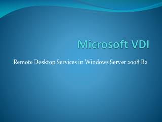 Microsoft VDI