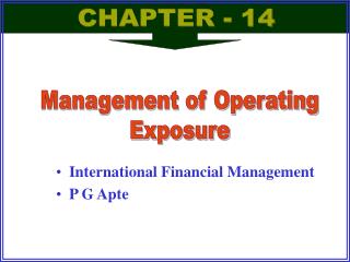International Financial Management P G Apte