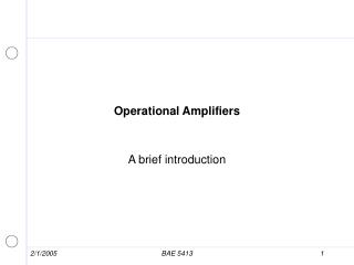 Operational Amplifiers