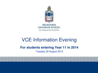 VCE Information Evening