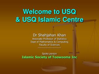 Welcome to USQ &amp; USQ Islamic Centre