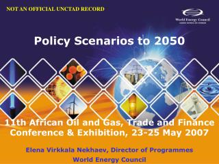 Policy Scenarios to 2050