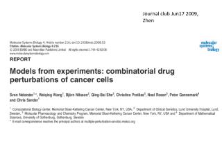 Journal club Jun17 2009, Zhen