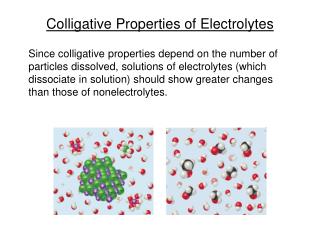 Colligative Properties of Electrolytes