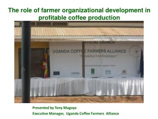 The role of farmer organizational development in profitable coffee production