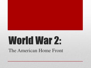 World War 2: