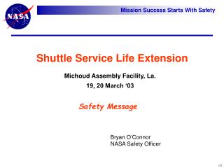 Shuttle Service Life Extension