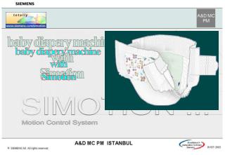 baby diapery machine with Simotion