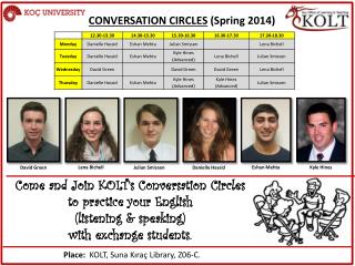 CONVERSATION CIRCLES (Spring 2014)