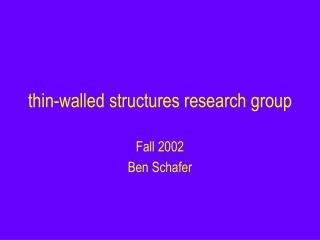 thin-walled structures research group