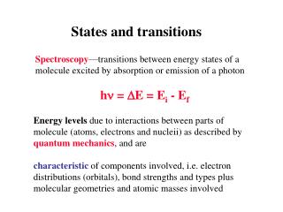 States and transitions