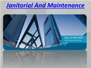 Janitorial And Maintenance