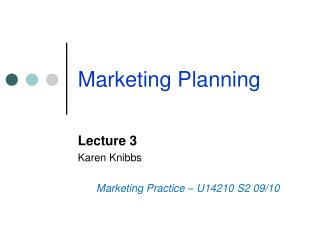 Marketing Planning