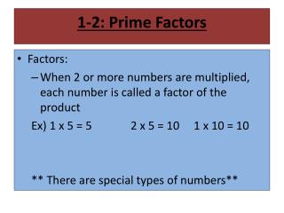 1-2: Prime Factors