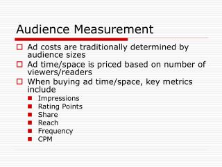 Audience Measurement