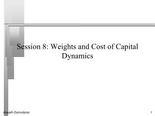 Session 8: Weights and Cost of Capital Dynamics