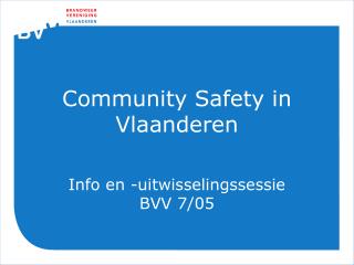 Community Safety in Vlaanderen