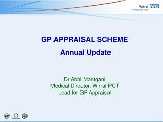 GP APPRAISAL SCHEME Annual Update