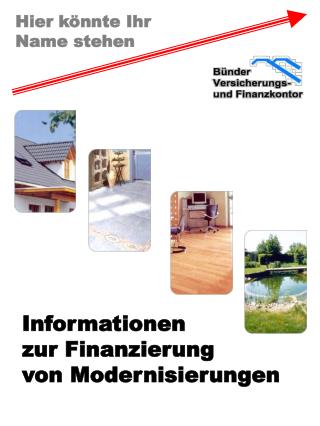 Informationen zur Finanzierung von Modernisierungen