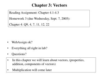 In this chapter we will learn about vectors, (properties, addition, components of vectors)