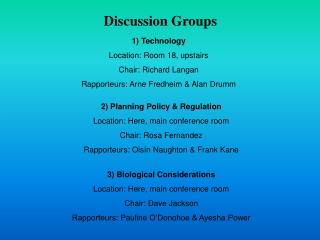 Discussion Groups