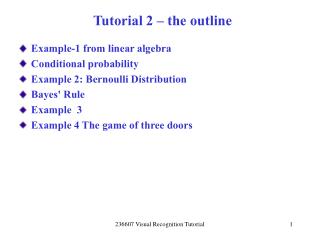 Tutorial 2 – the outline