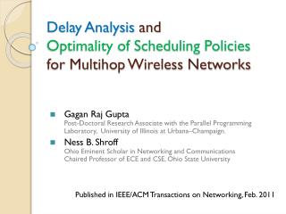 Delay Analysis and Optimality of Scheduling Policies for Multihop Wireless Networks