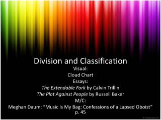 Division and Classification