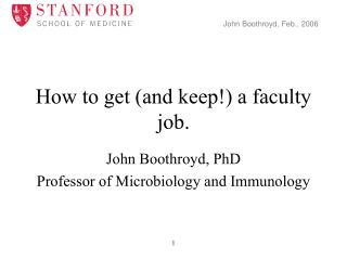 How to get (and keep!) a faculty job.