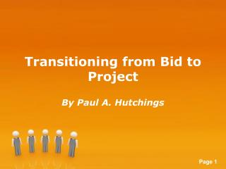Transitioning from Bid to Project