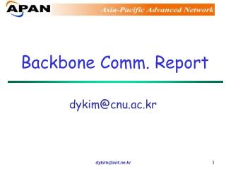 Backbone Comm. Report